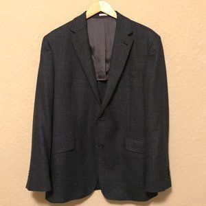Joseph Abboud Dark Blue Plaid Modern Fit Sport Coat